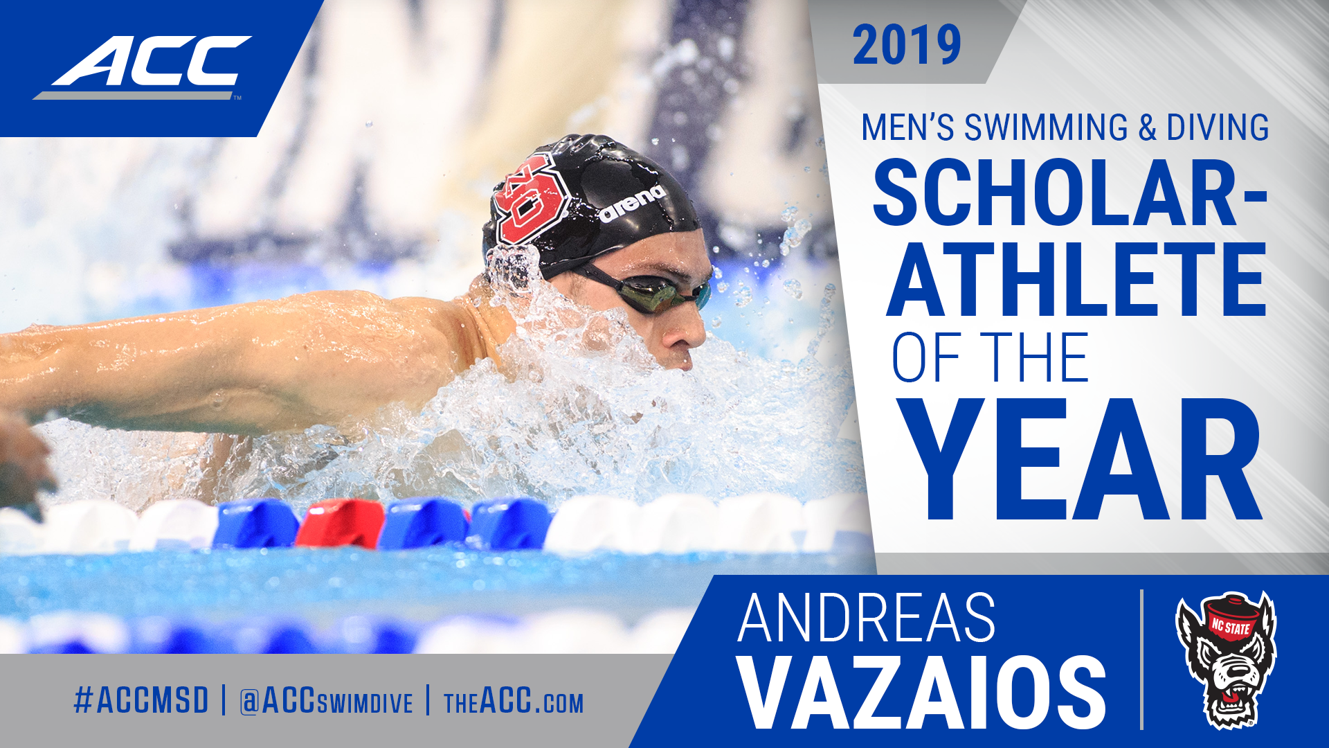 Comerford, Vazaios Headline 2019 All-ACC Academic Swim & Dive